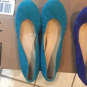 Jcrew Cece flat size 7.5 Blue wore once